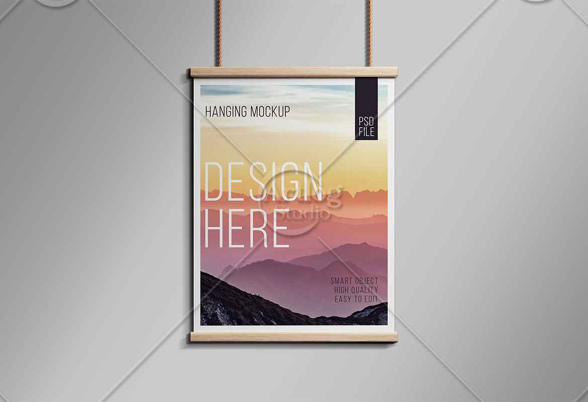 Hanging Poster Mockup