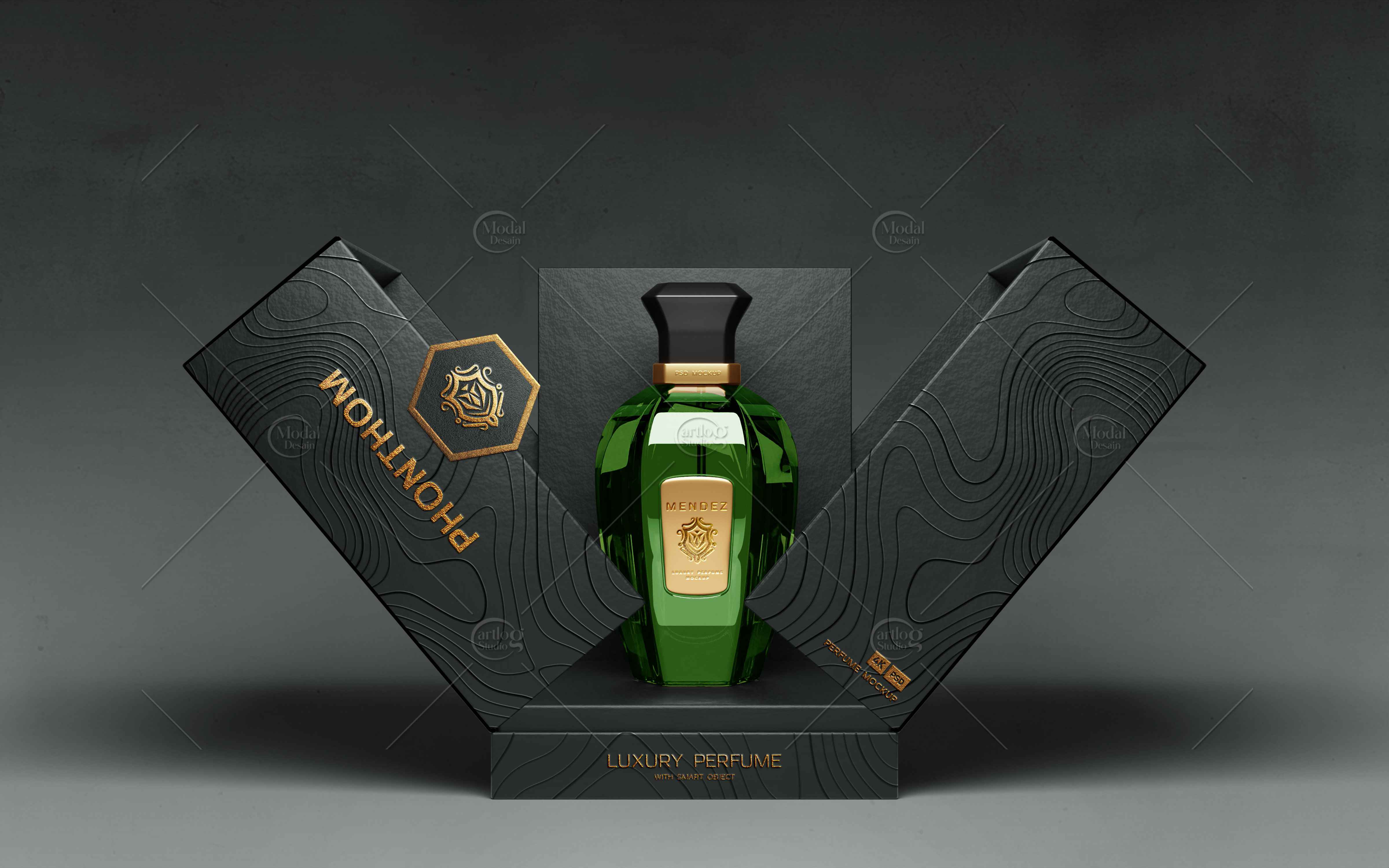 Realistic Mockup - Luxury Packaging Pefume