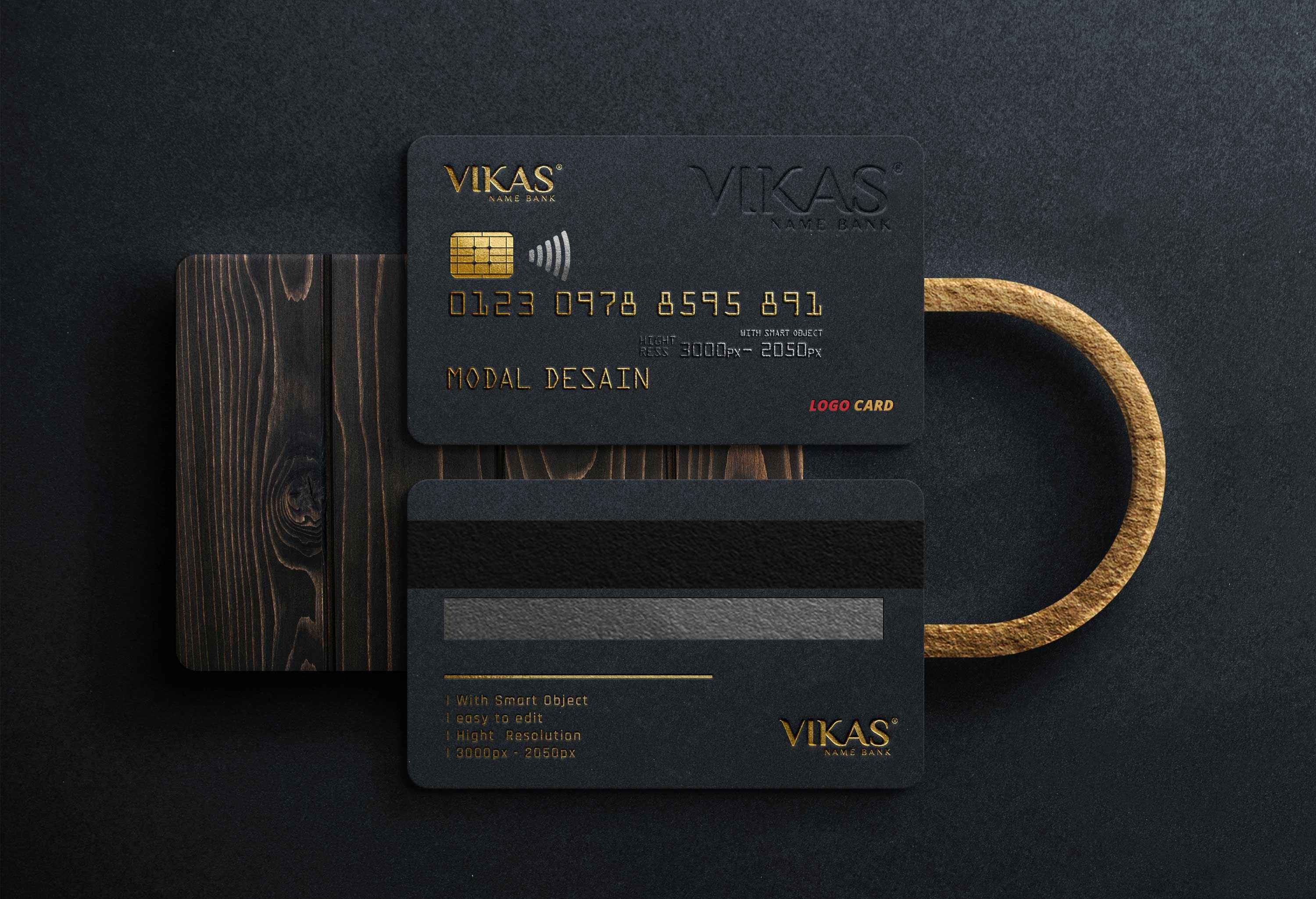 Realistic ATM - Credit Card Mockup