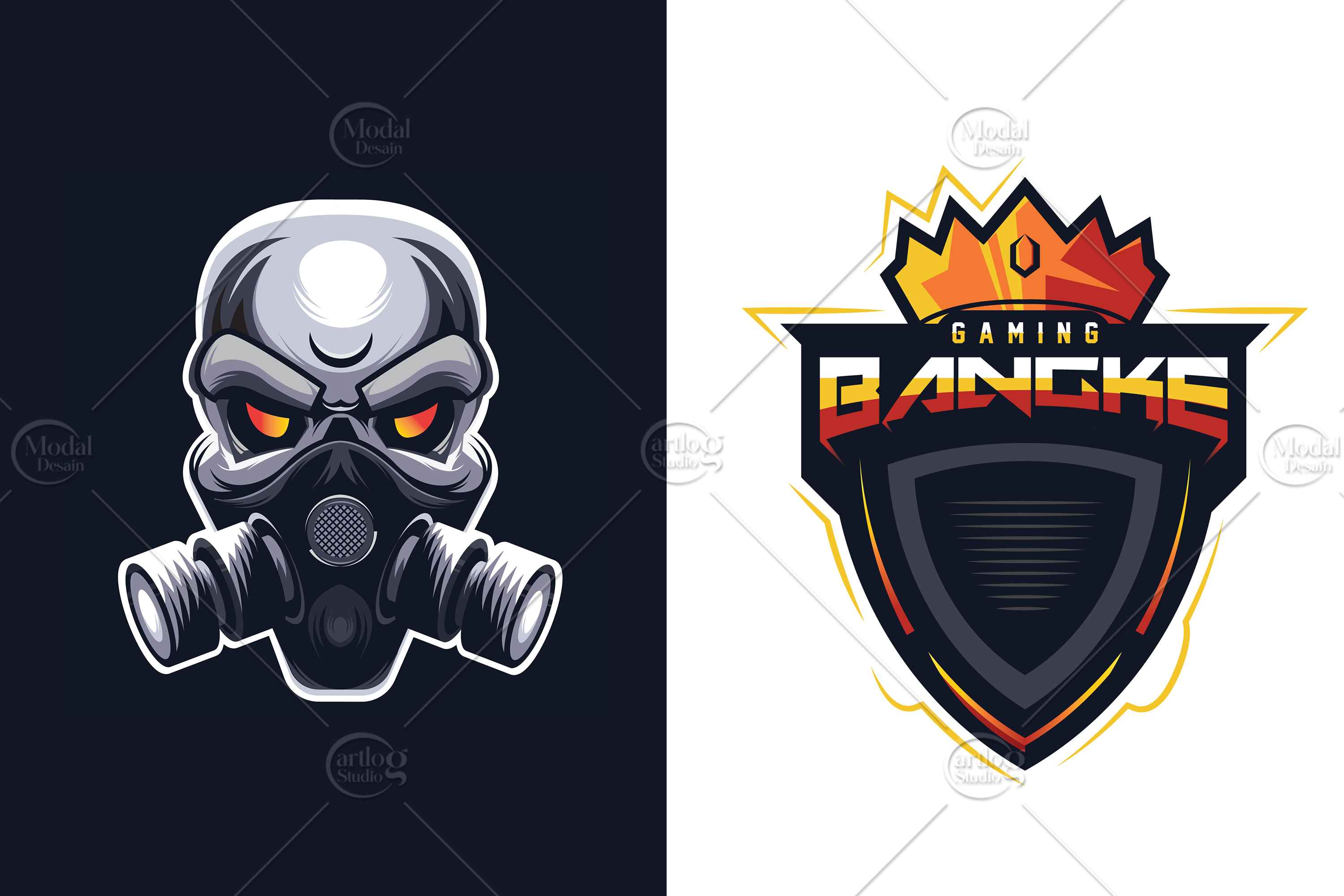 Skull Esport Logo Template