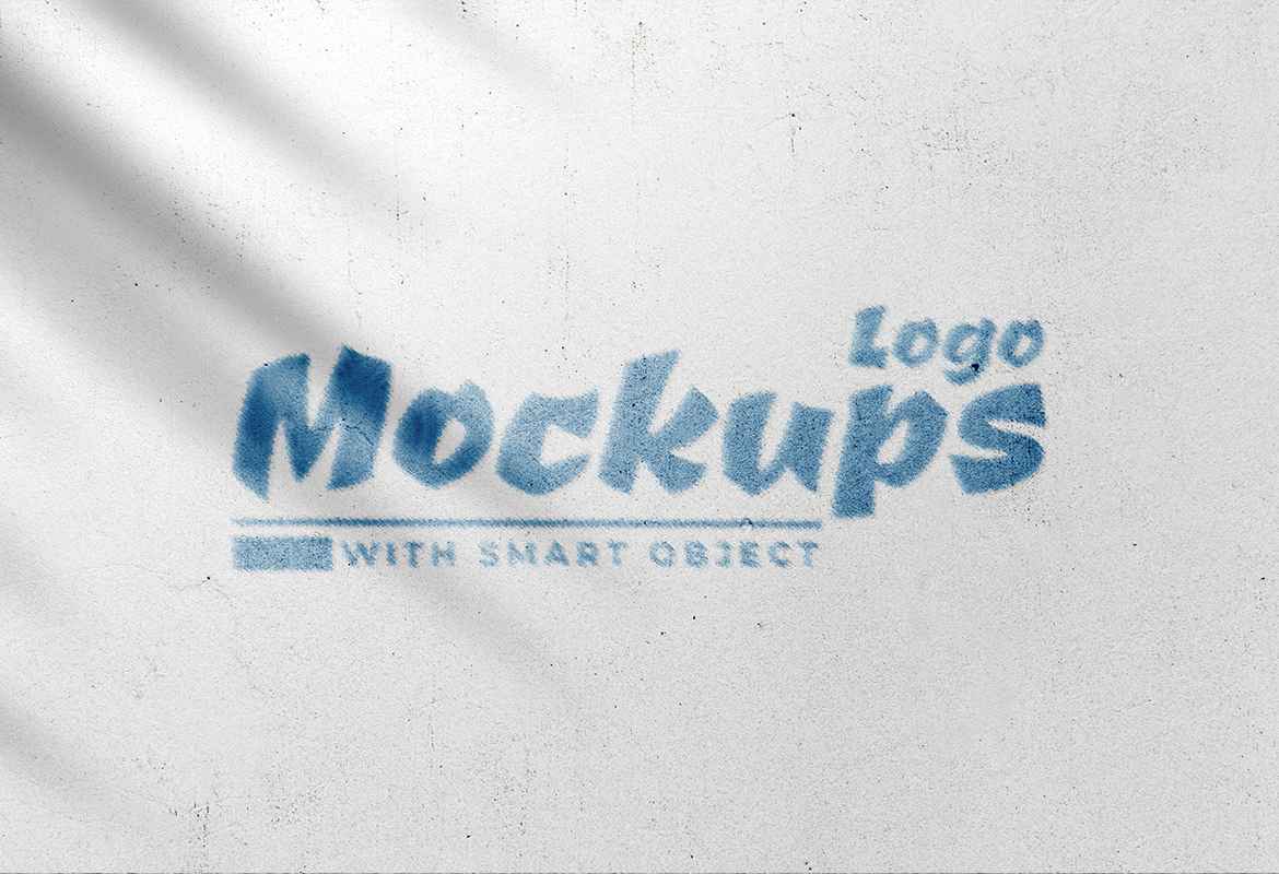 Realistic Wall Mockup Logo