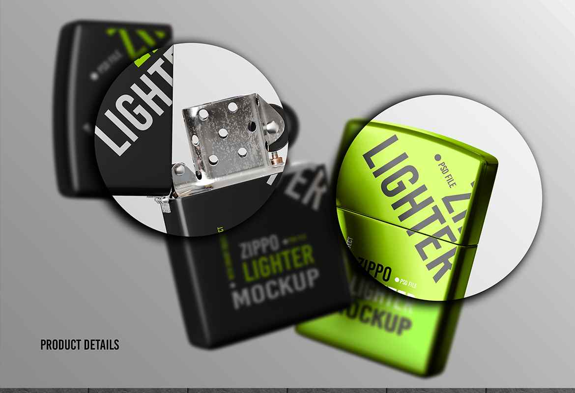 Zippo Lighter Mockup