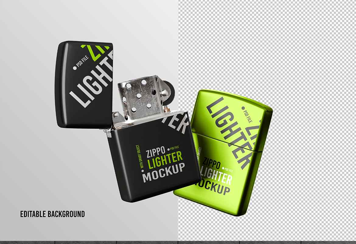 Zippo Lighter Mockup