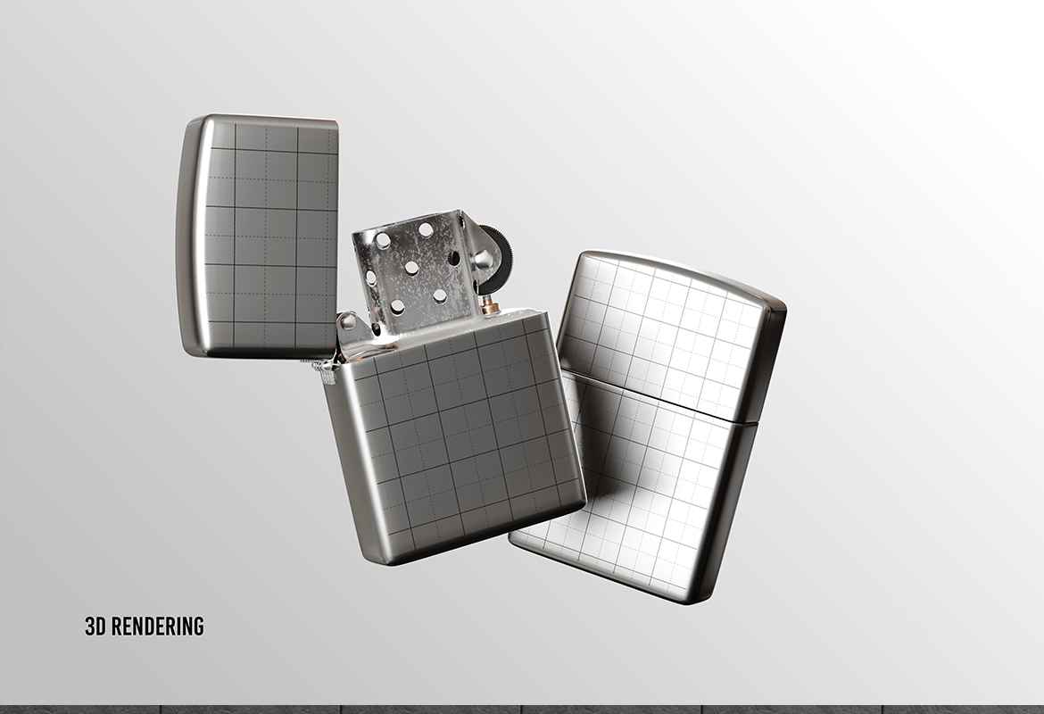Zippo Lighter Mockup