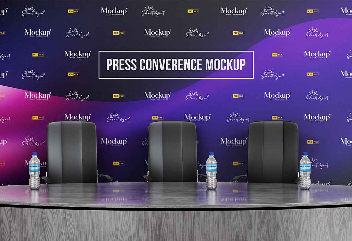 Backdrop Press Conference Mockup