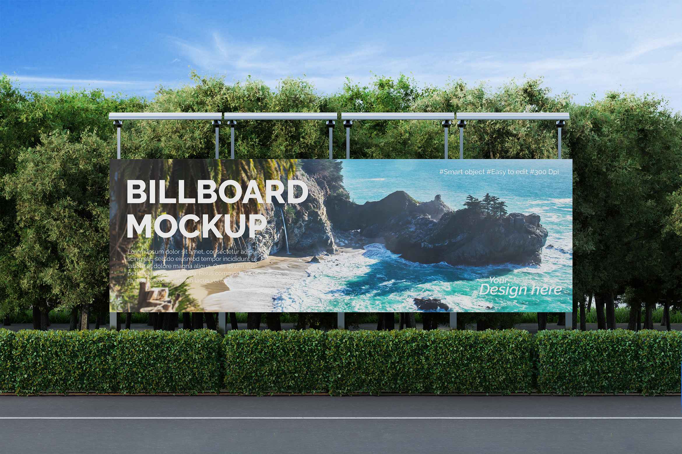 Street Billboard Mockup