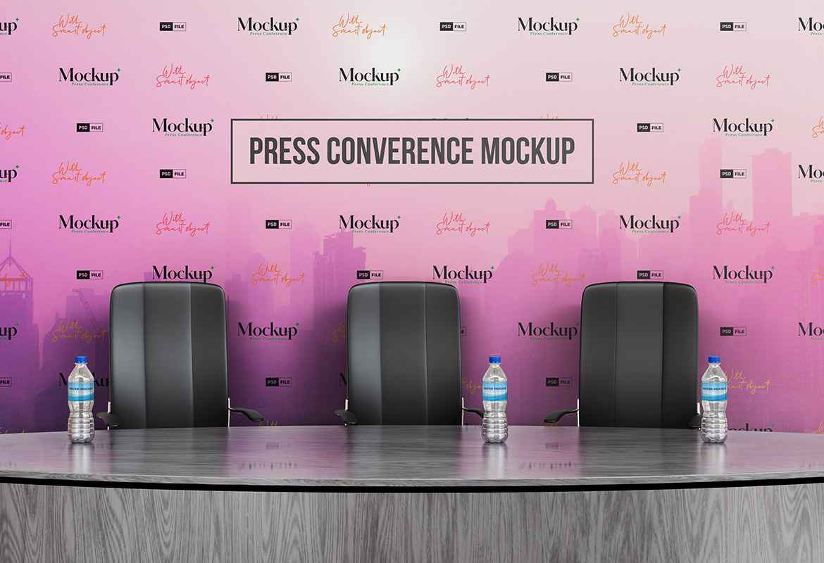 Backdrop Press Conference Mockup