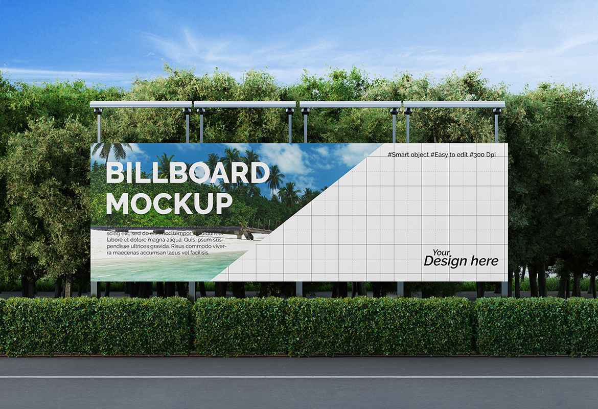 Street Billboard Mockup