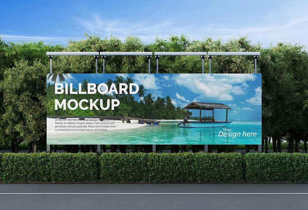 Street Billboard Mockup